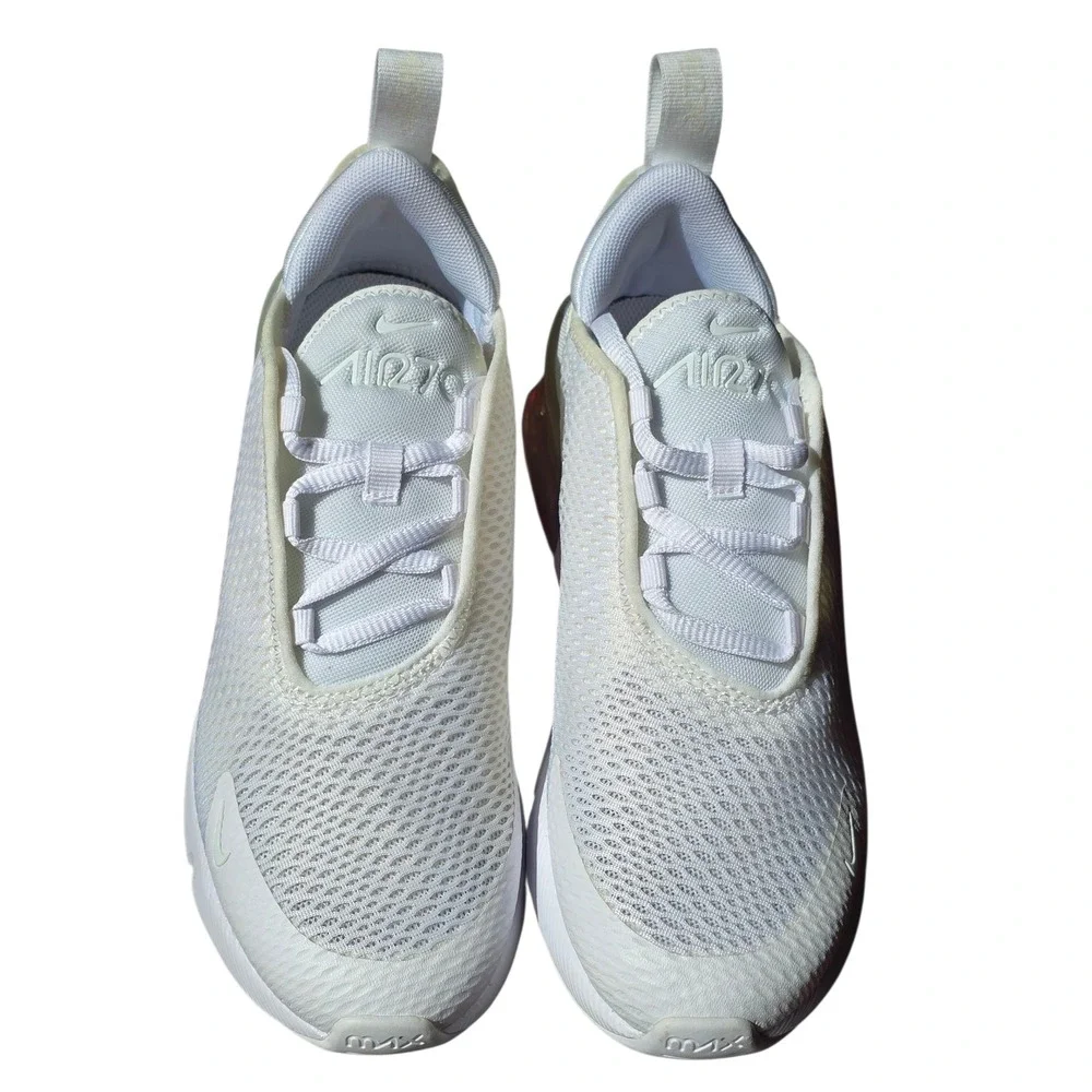 Nike‎ Air Max 270 White Sneakers Youth Size 2Y